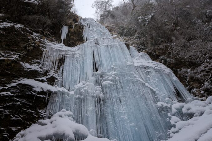 四王寺の滝の氷瀑
