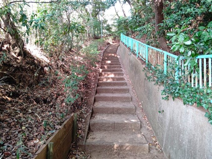 里見公園に向かう階段